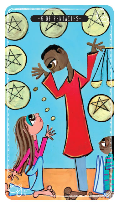 6 of pentacles lovers